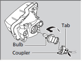 4. Push the tab to remove the coupler.