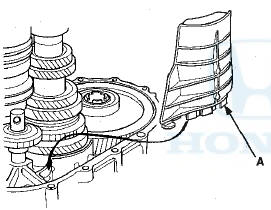 8. Select the proper size 72 mm shim (A) according to