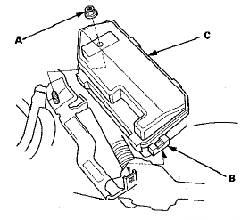 8. Remove the lock pins (A), the shift cable bracket bolts