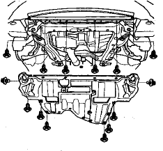 26. Drain the MTF. Reinstall the drain plug using a new