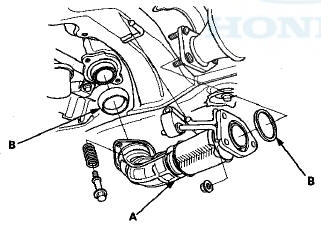 30. Remove the rear engine mount bracket bolts.