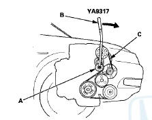 2. Install the new drive belt in the reverse order of