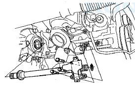 61. Remove the rear engine mount bracket.