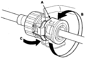 6. Slide the socket holder (A) away from the bracket as