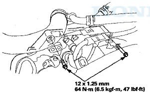 10. Place the jack under the transmission.