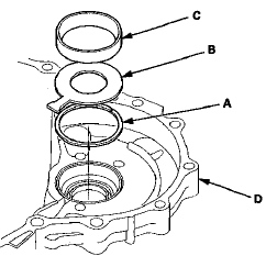 6. Install the bearing outer race securely so there is no