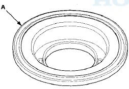 6. If the oil seal is worn, damaged, or peeling, replace