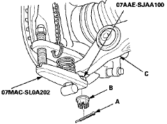 8. Pull the knuckle outward, and separate the outboard