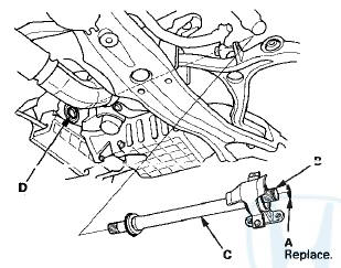 3. Insert the intermediate shaft into the differential