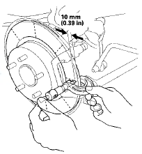 5. If the brake disc is beyond the service limit for