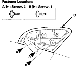 5. Remove the pull pocket cap (A), and remove the