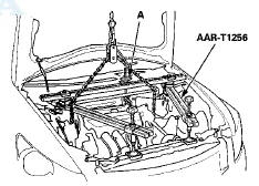 5. Tighten the new upper transmission mount bracket