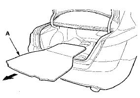 4. Remove the trunk lid weatherstrip near the trunk rear