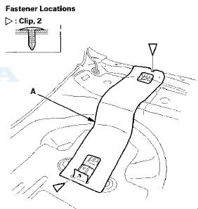 10. Detach the clips (A) and the harness holders (B) from