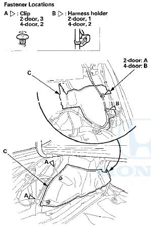 11. Install the trim in the reverse order of removal, and