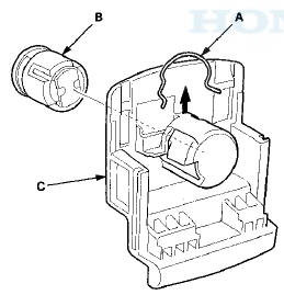 4. Install the lock cylinder in the reverse order of