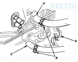 6. Remove the mounting nut from the heater unit. Take