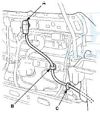 4. Remove the center anchor bolt (A), and detach the