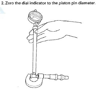 3. Check the difference between the piston pin diameter