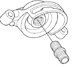 3. Install the two 20 x 1.5 mm nuts (A) onto the new oil