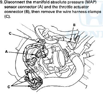 10. Remove the intake manifold bracket